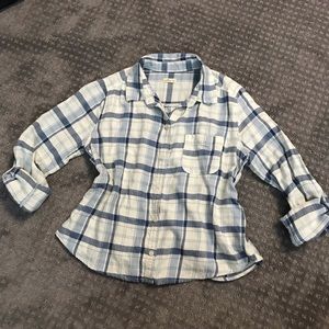 Hollister plaid top Small